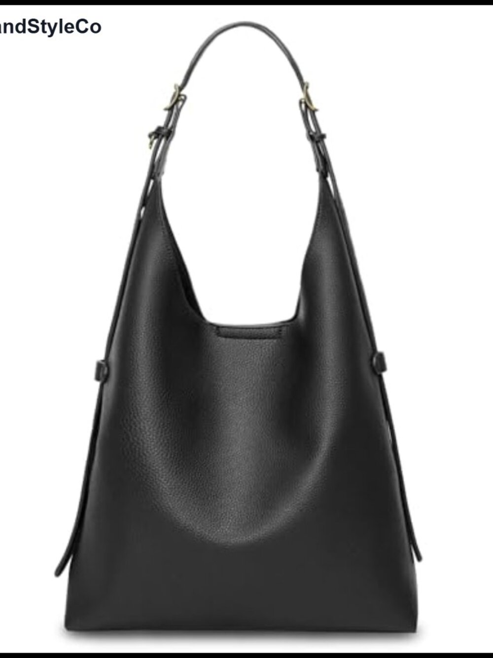 Vegan Leather Slouchy Hobo Bag Adjustable Shoulder Tote